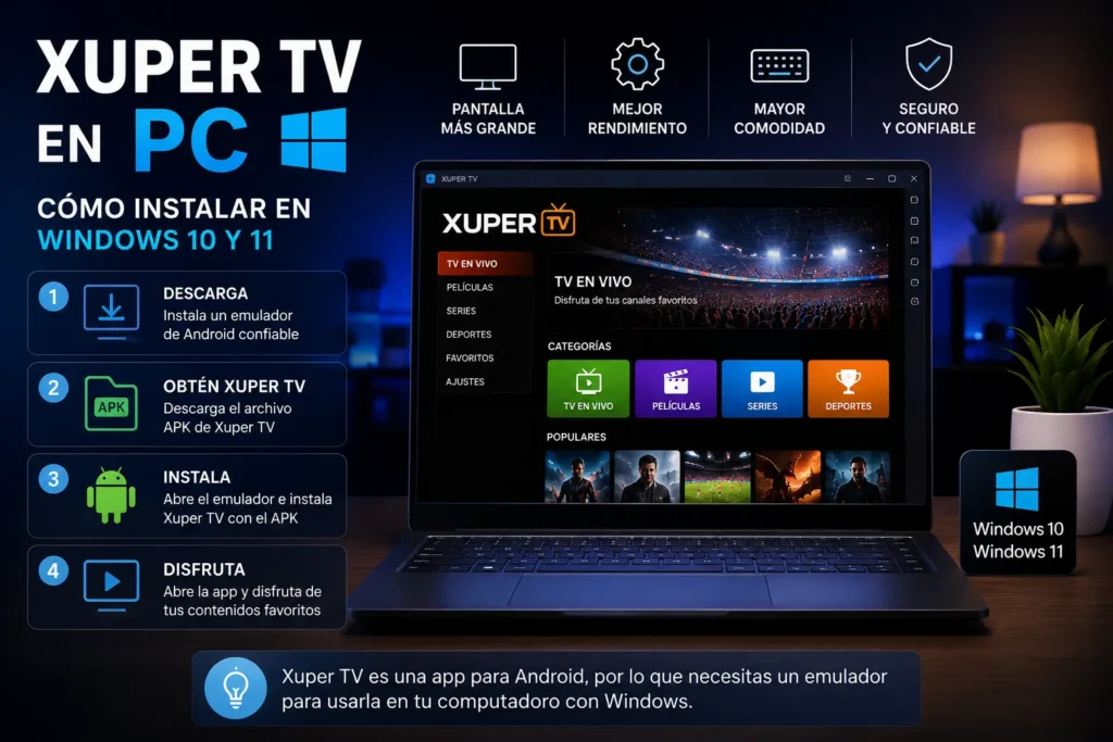 Xuper TV en PC Windows